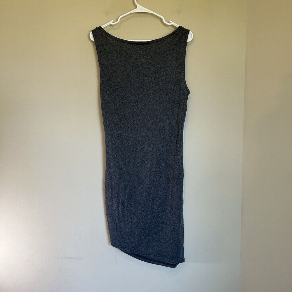 Bench Grey Gathered Tank Dress Small Slightly Asymmetrical Women's - Picture 4 of 9